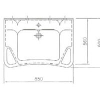 Draufsicht 85cm Breite