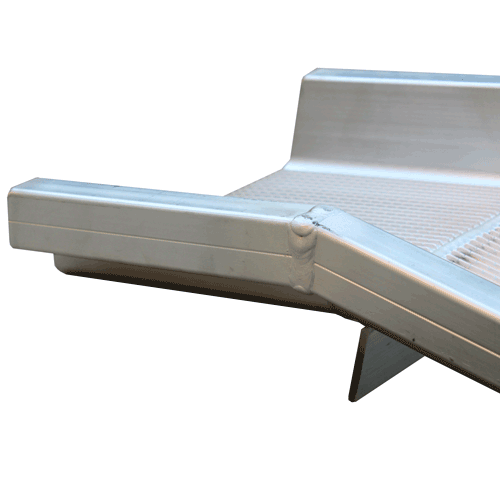 Rollstuhlrampe leicht Detail Auflage oben