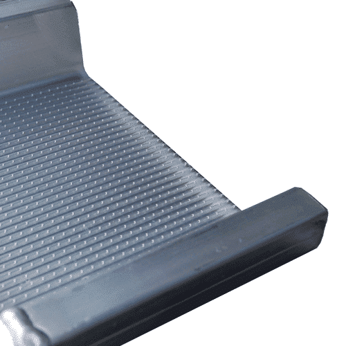 Rollstuhlrampe mobil klappbar 2-teilig Detail Auflage oben seitlich