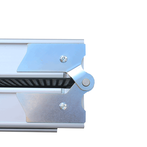 Rollstuhlrampe klappbar und teleskopierbar Detail Scharnier