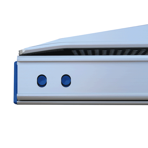 Rollstuhlrampe klappbar und teleskopierbar Detail Enden geklappt