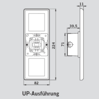 Taster /Schalter für Türantrieb Zeichnung technisch