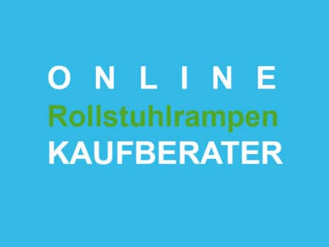 Grafik: Schriftzug "Online Rollstuhlrampen Kaufberater"