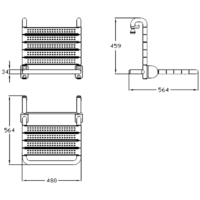 Duschstuhl Einhängesitz Kunststoff klappbar – Bild 3