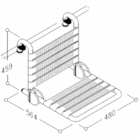 Duschstuhl Einhängesitz Kunststoff klappbar – Bild 4