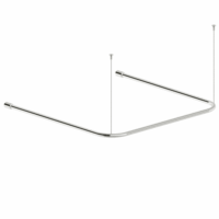 Duschvorhang-Stange Edelstahl U-Form – Bild 1