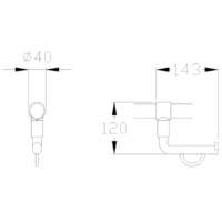 Papierrollenhalter Kunststoff nachrüstbar – Bild 2