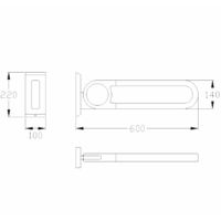 Stütz- Klappgriff pulverbeschichtet – Bild 2
